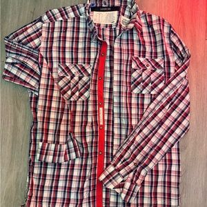 Men's Vibrant Plaid Button-Down Shirt